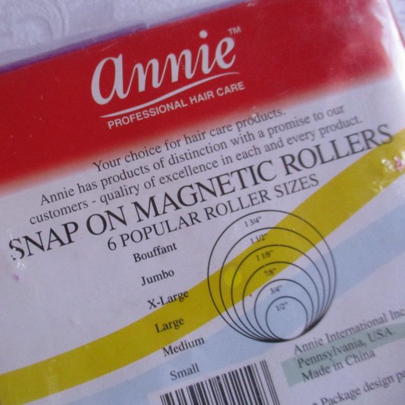 ๐โค ANNIE PROFESSIONAL HAIR CARE โ MAGNETIC ROLLERS SET OF 6 โ NWOT ๐โค - Picture 5 of 8